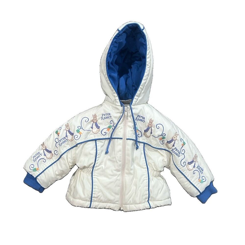Vintage Peter Rabbit Beatrix Potter Full Zip Coat Baby 12 Months Embroidered